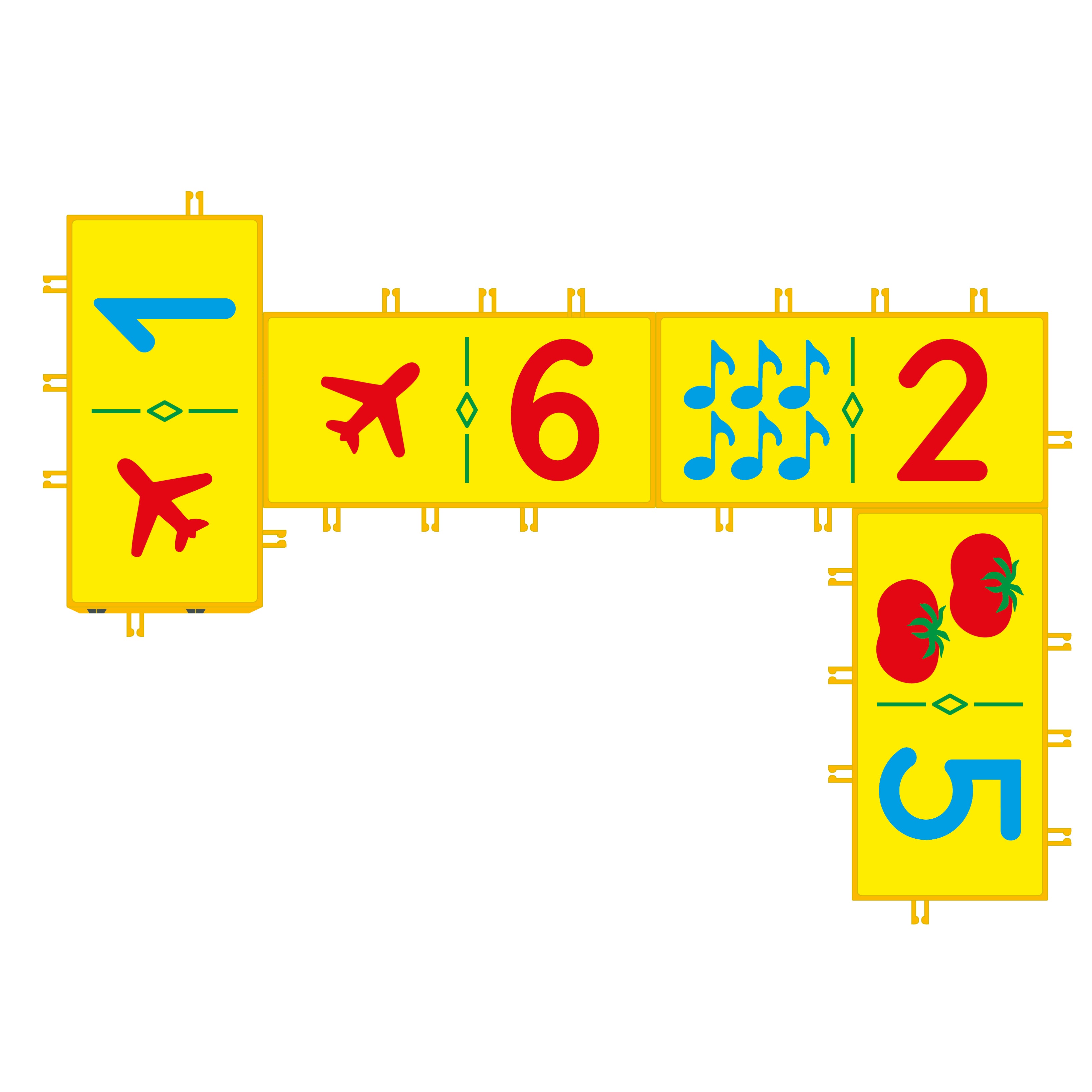 "Multimás+" ➡️ Pzs encajables. Dominó Número - Cantidad